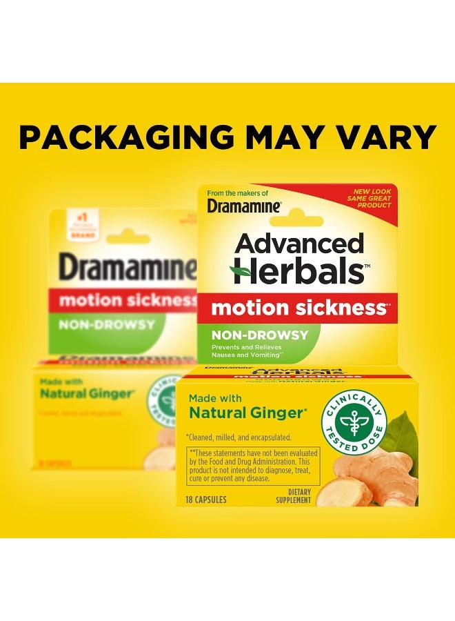 Dramamine Non-Drowsy Naturals Motion Sickness Relief | 18 Count - Image 2